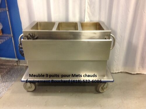 Table chaude mobile 3 puits - 208 Volts 3 phases.