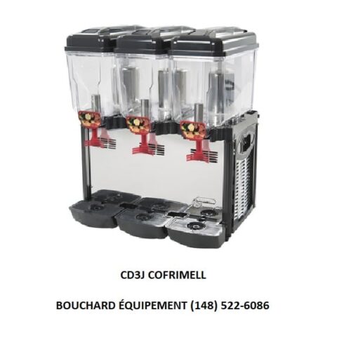 Distributeur machine à jus 3 têtes, 3 réservoirs 3 saveurs CD3J Cofrimell