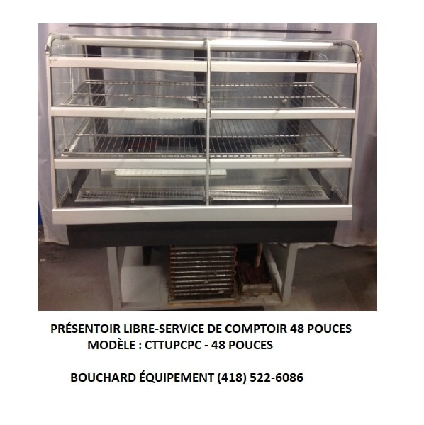 Présentoir réfrigéré de comptoir libre-service encastrable 48 pouces réfrigérateur Grab and Go CTTUPCPC QBD usagé