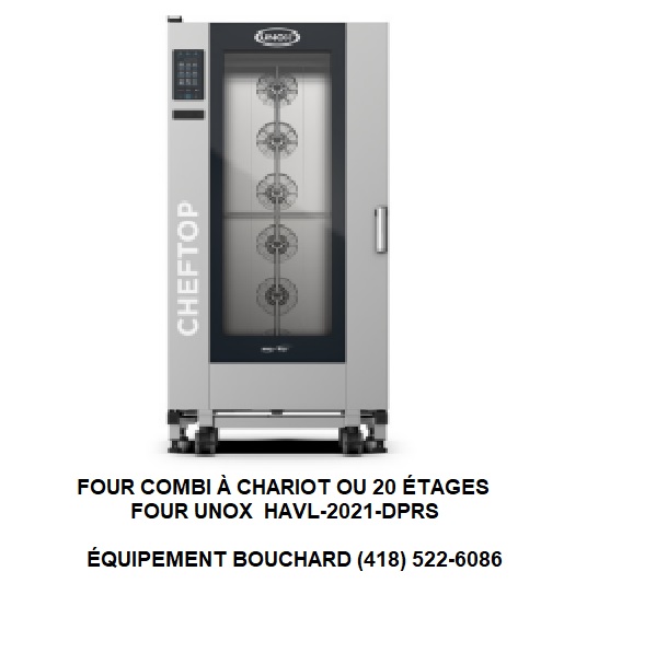 Four combi électrique 20 plaques 18''x26'' ou à chariot HAVL-2021-DRPS Unox four pour cuisine commerciale. production, cuisine transformation ou industrielle
