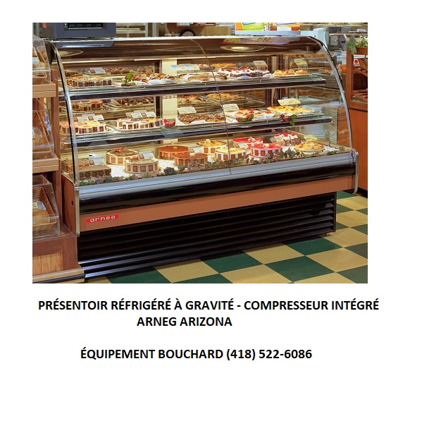 Vitrine présentoir réfrigéré horizontal Arneg Arizona idéal pour fromagerie, pâtisserie, met préparés et charcuterie disponible dans le 4, 6, 8, 10 et 12 pieds