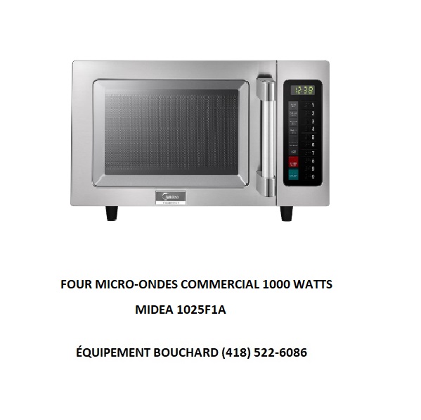 Four micro-ondes commercial 1000 watts Midea 1025F1A fonctionne sur le 120 volts micro-ondes pour cuisine professionnelle, restaurant, cafétéria, salle employés et restaurant