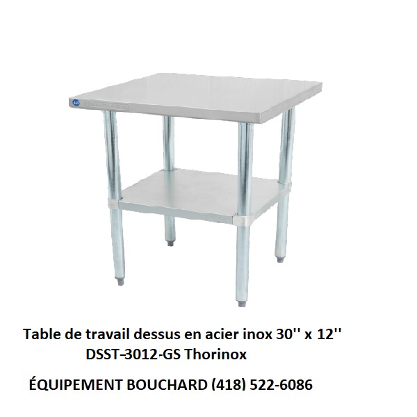 Table en acier inox 12 pouces DSST03012-GS Thorinox