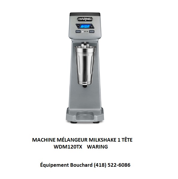 Machine mélangeur à milkshake 1 tête tout en inox WDM120TX Waring
